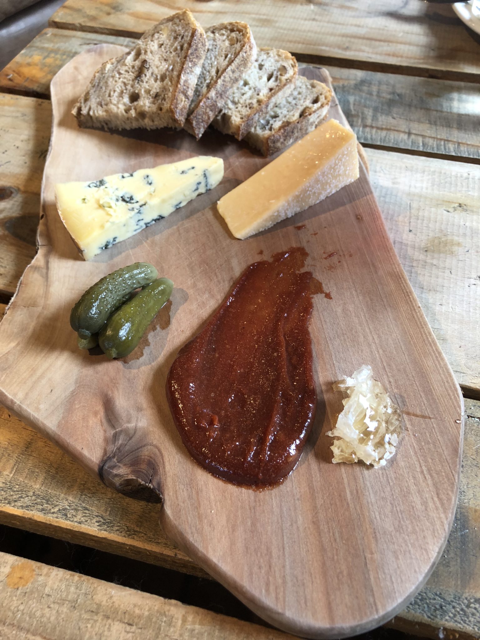 Our second cheese plate for the day at Gibbston Valley Winery